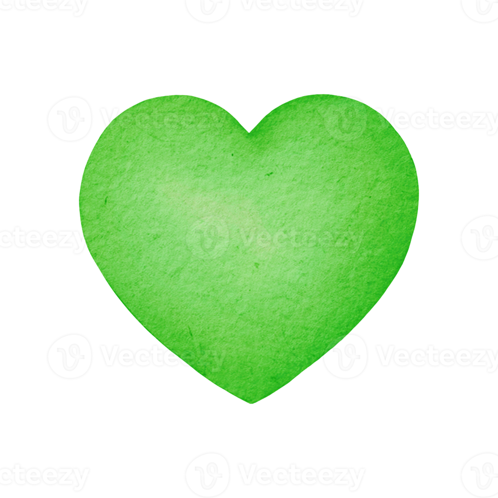 watercolor cute heart illustration png
