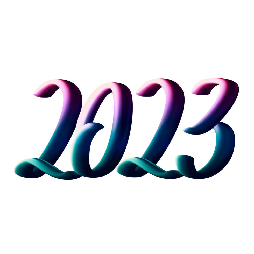 New year Calligraphy text 2023 png