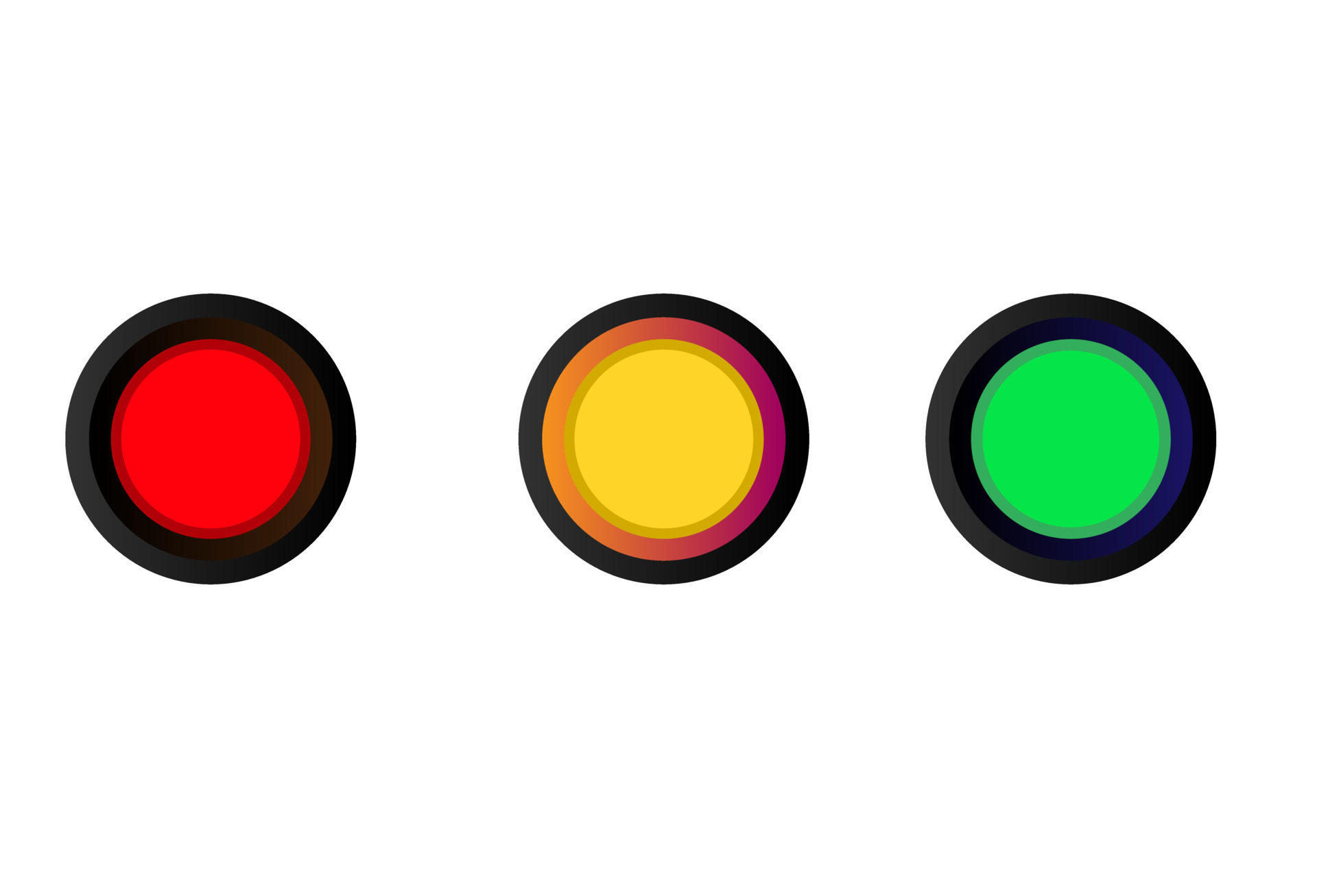start-and-stop-web-button-realistic-multicolored-buttons-3d-metallic