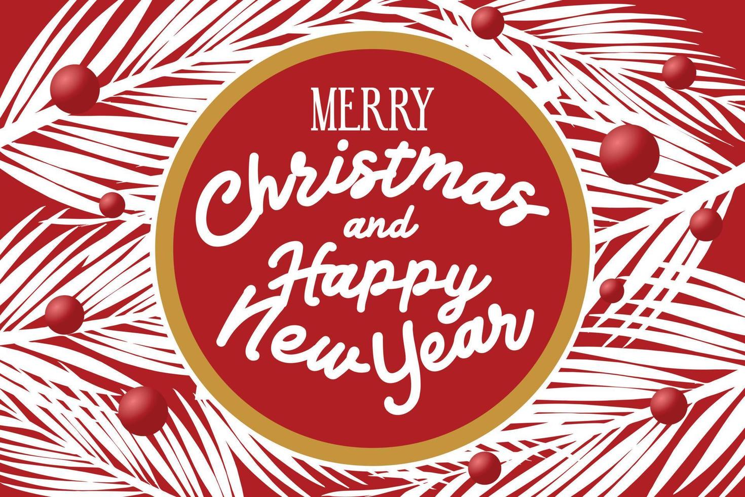 Merry Christmas and happy new year banner vector