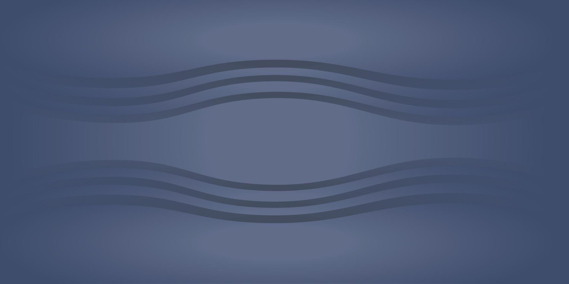 Blue wavy lines elements with fluid gradient. vector