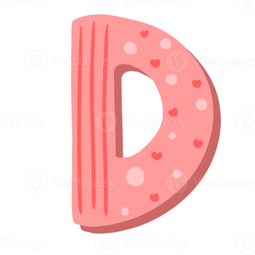 Pink Valentines Alphabet png