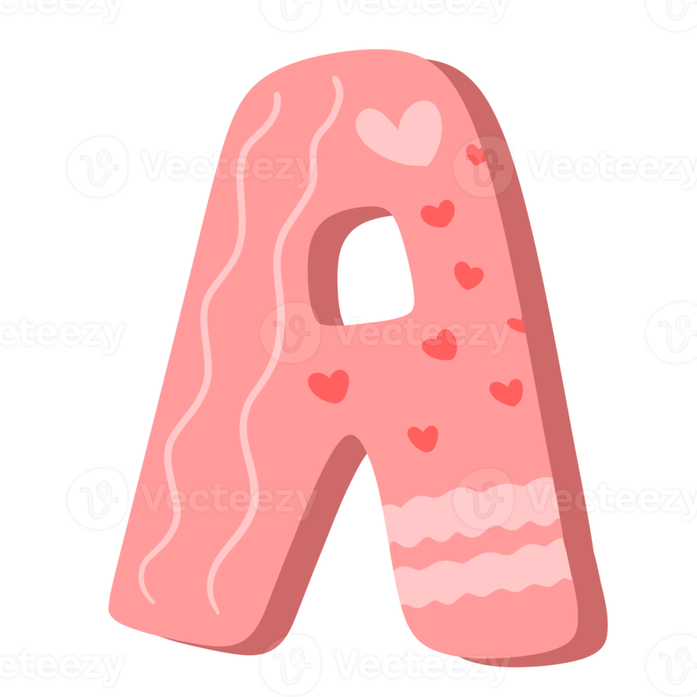 Pink Valentines Alphabet png