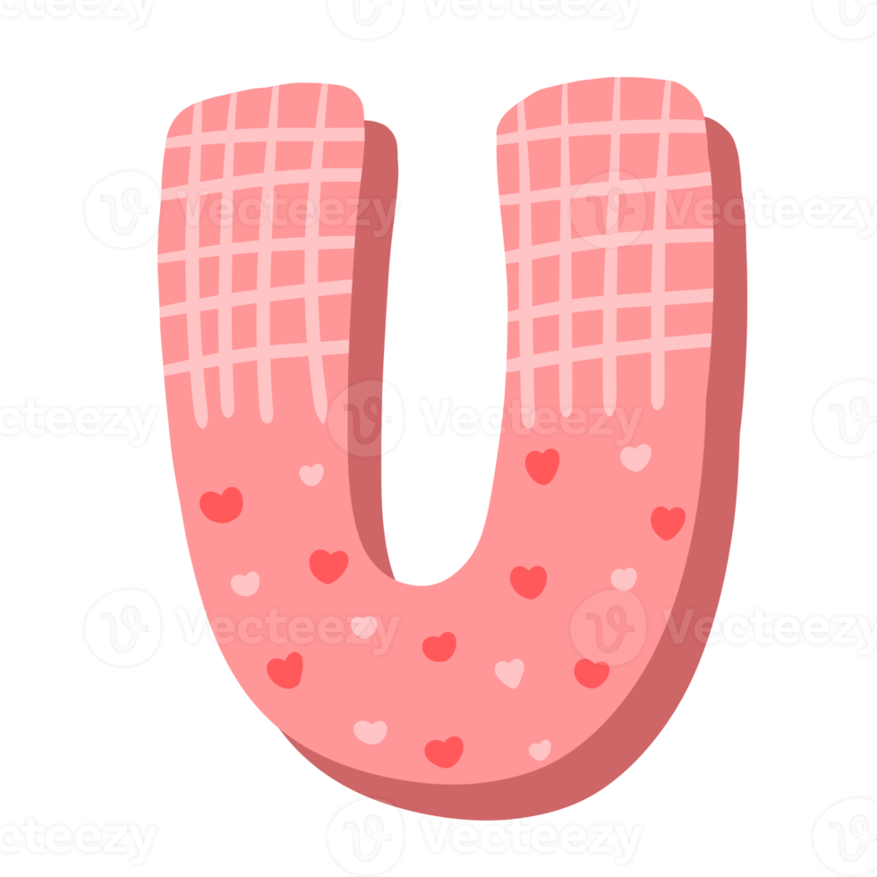 Pink Valentines Alphabet png