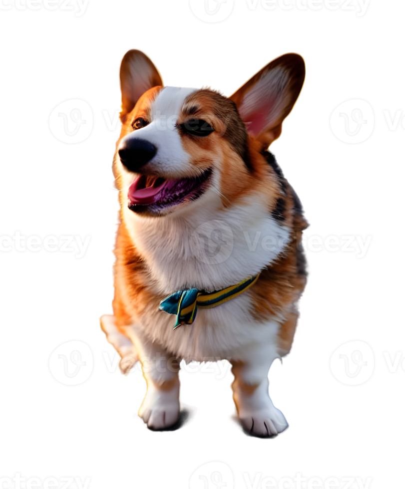 a beautiful portrait of a cute Corgi. dog. Generative AI. png