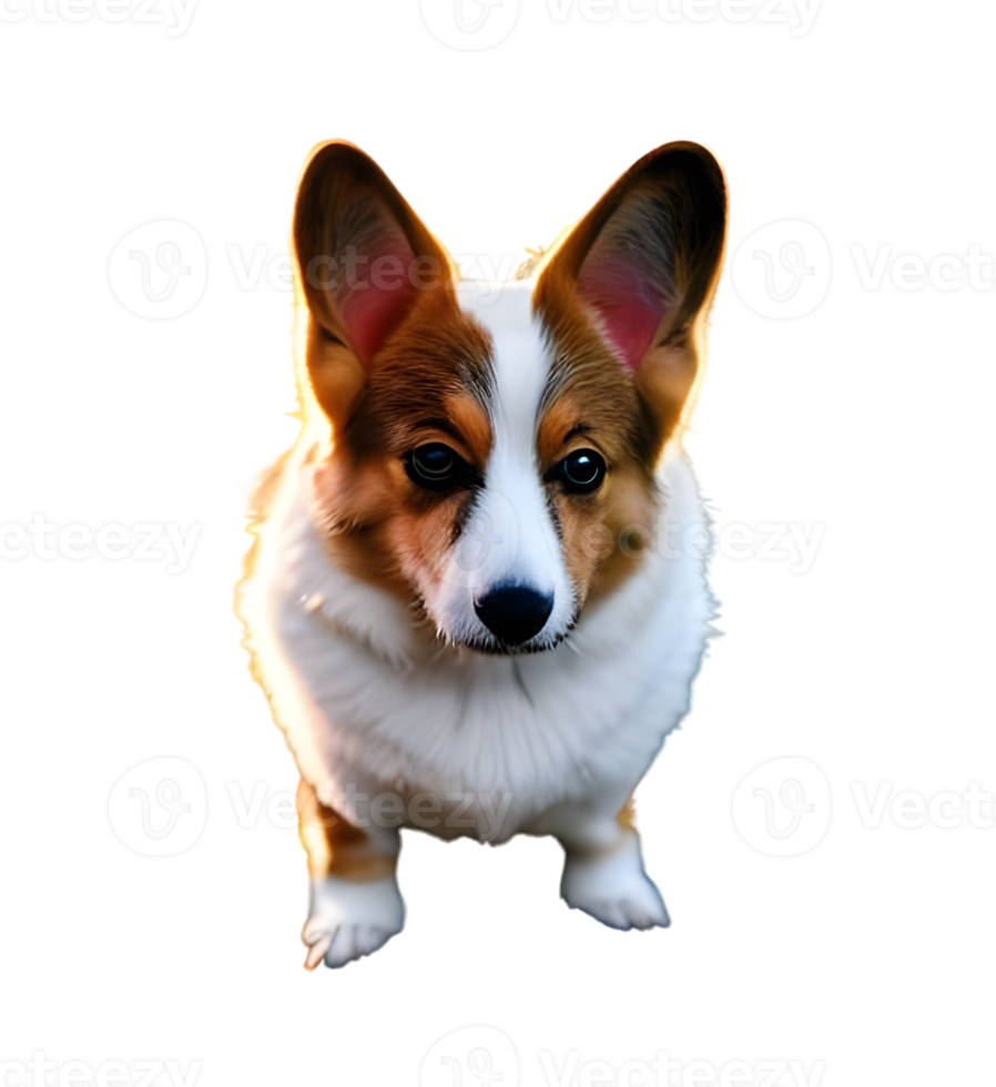 een mooi portret van een schattig corgi. hond. generatief ai. png