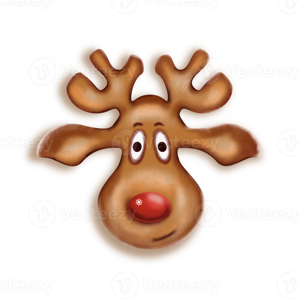 Reindeer cookie With funny face png