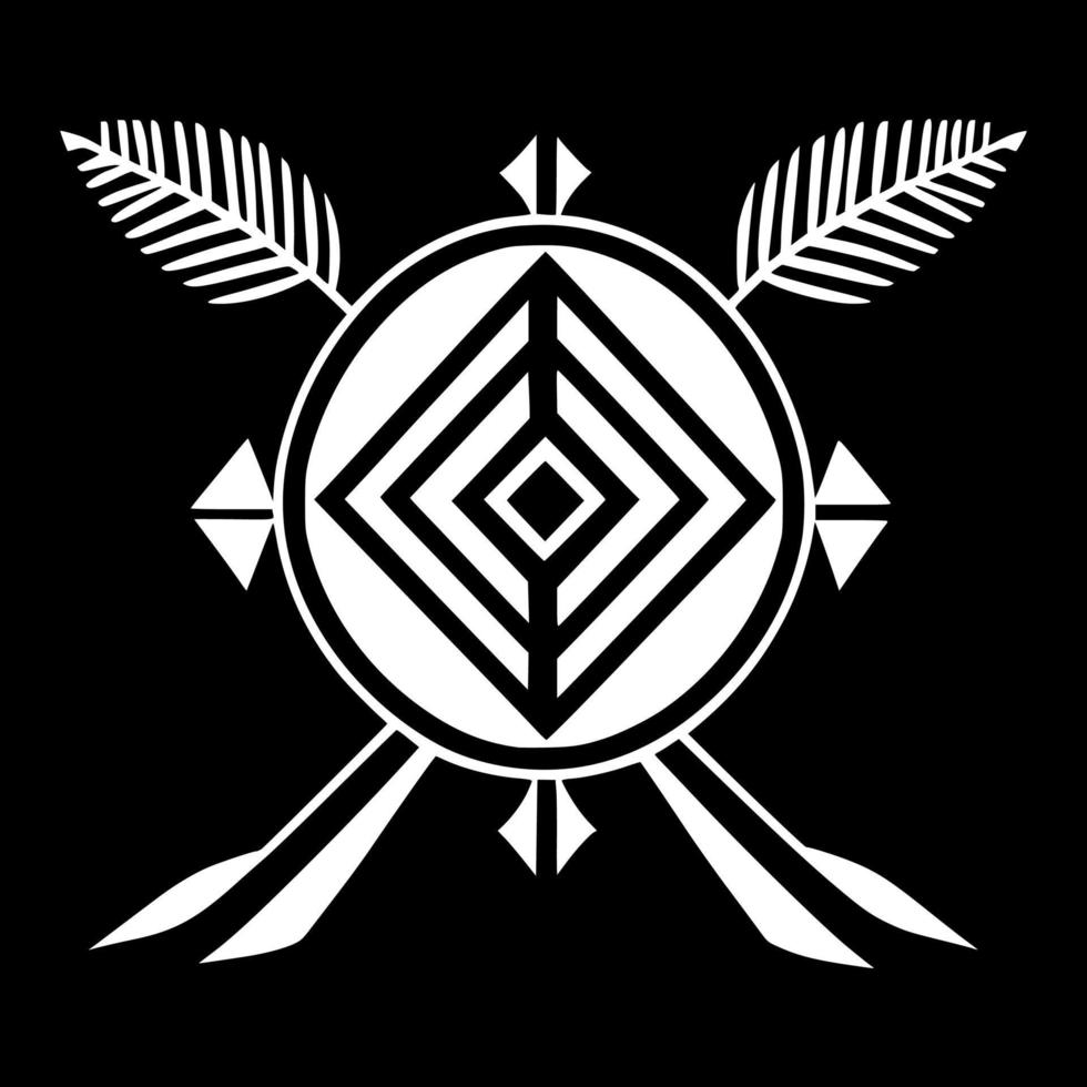 Target, tribal ornamental emblem. Design for embroidery, tattoos, t-shirts, mascots. vector