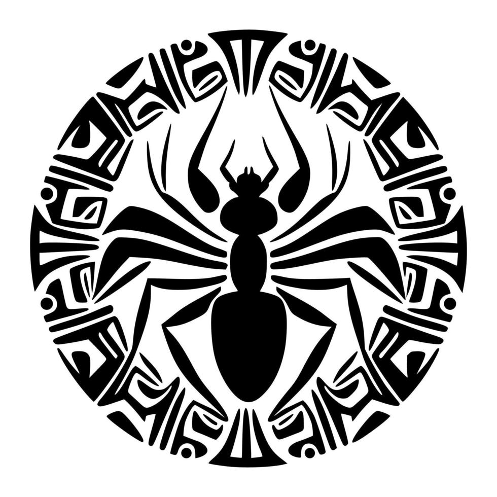 Vector emblem of the ant. Design for embroidery, tattoos, t-shirts, mascots.