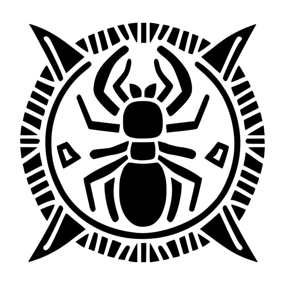 Vector emblem of the ant. Design for embroidery, tattoos, t-shirts, mascots.