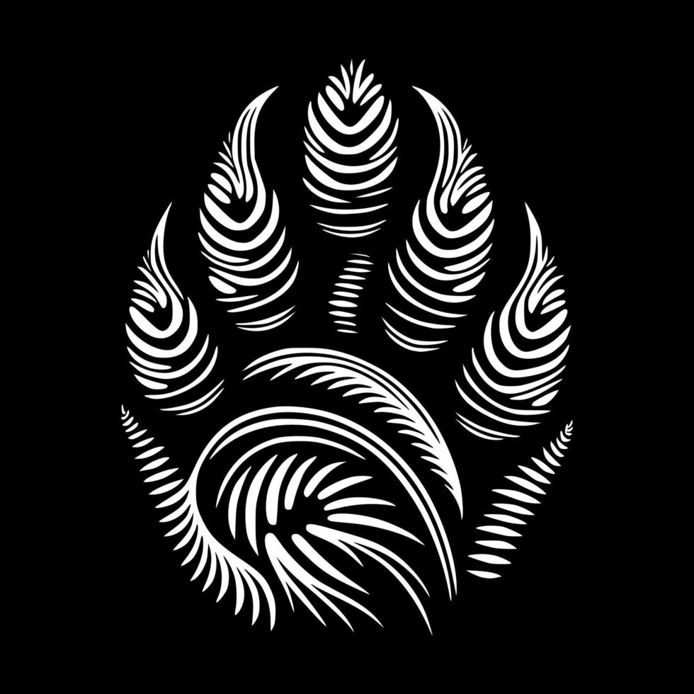 huellas de tigre abstractas y ornamentales. diseño para bordado, tatuaje, camiseta, mascota, logo. vector