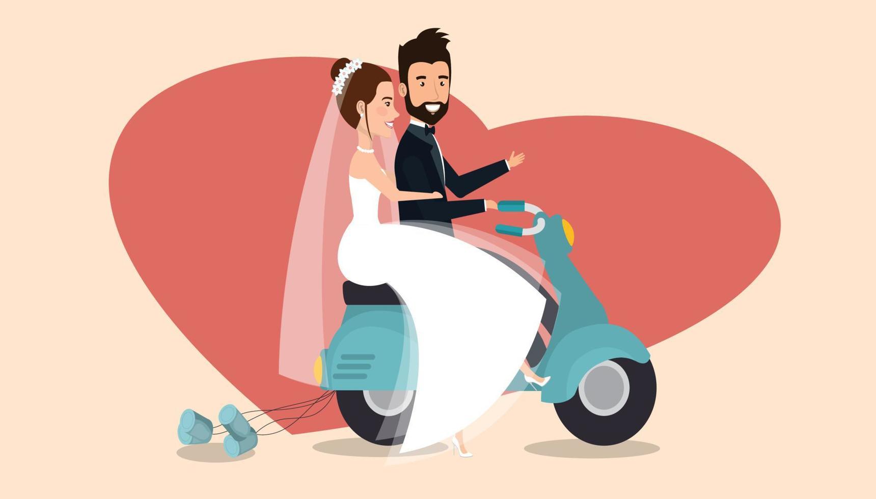 marrige couple vector