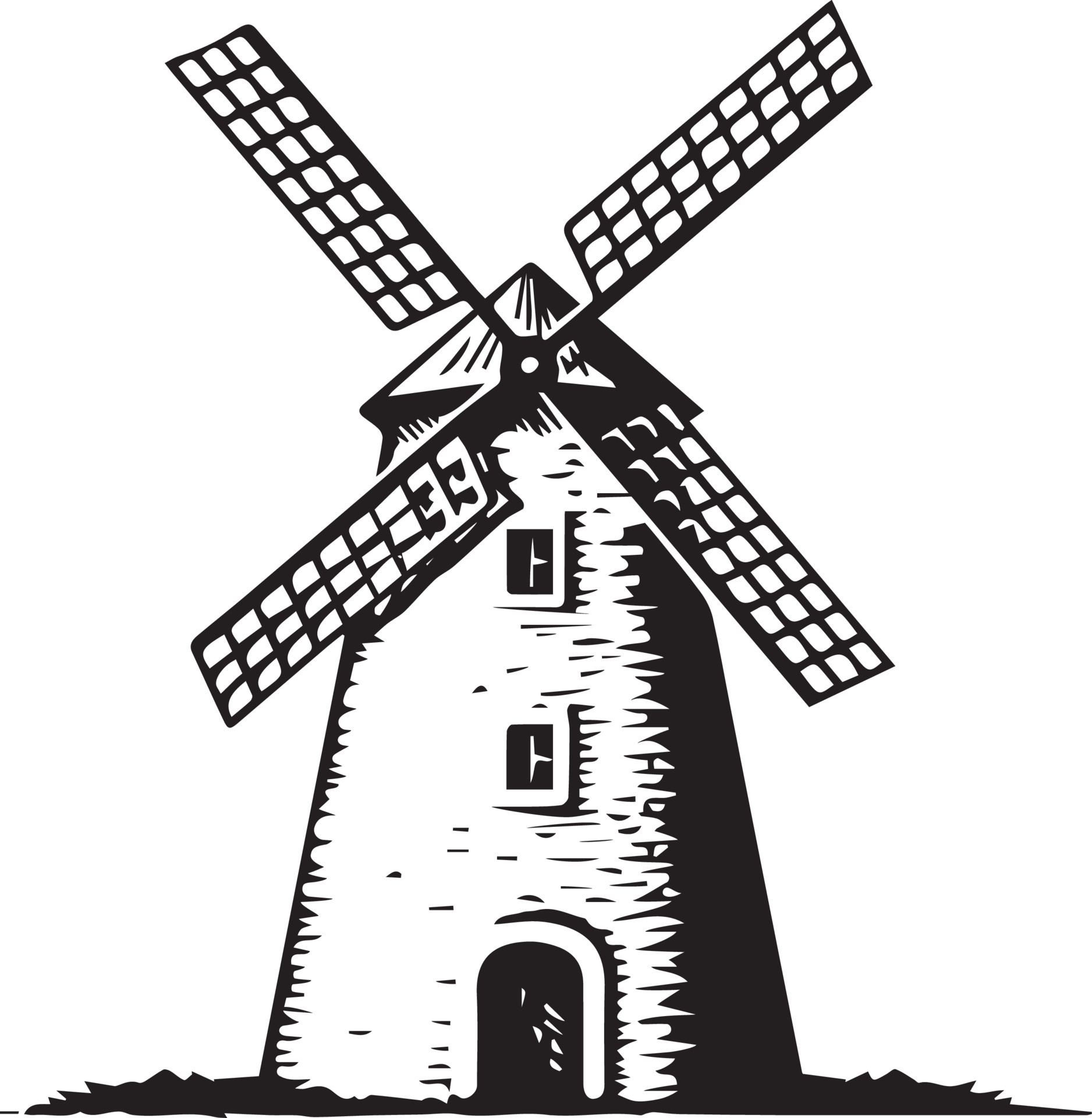 Windmill vector design 15742931 Vector Art at Vecteezy