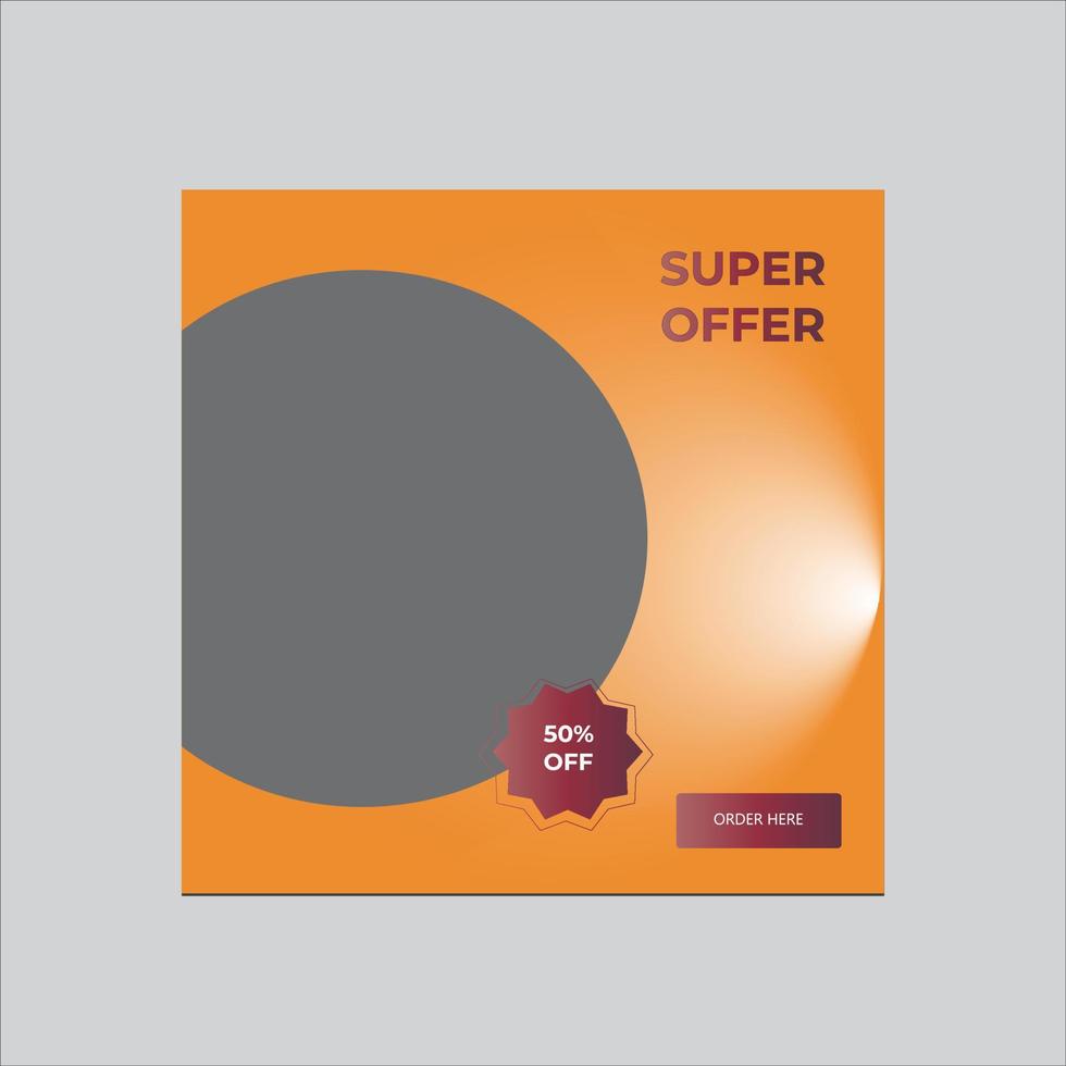 SOCIAL MEDIA FOOD POST vector