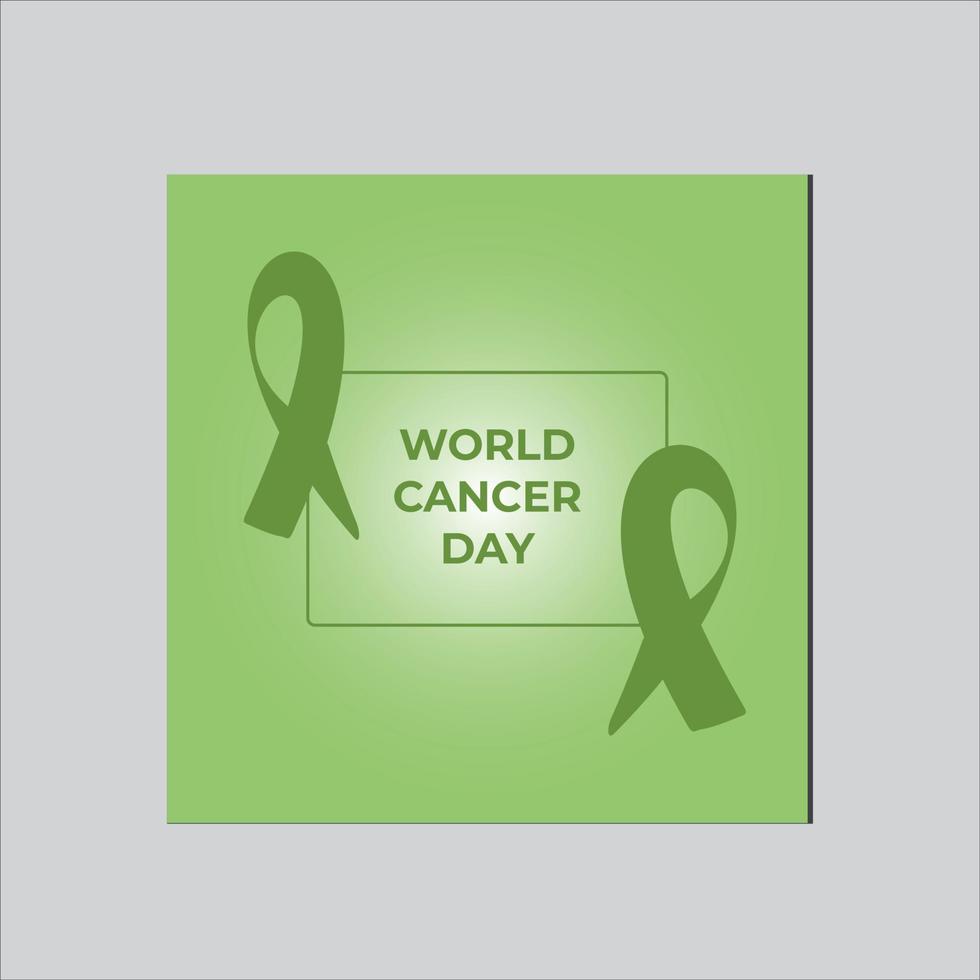 WORLD CANCER DAY POST vector