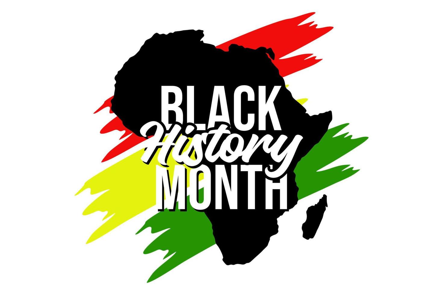 Black History Month vector illustration. African American heritage celebration in the USA. Black History Month celebration on Greeting cards, banners, and background.