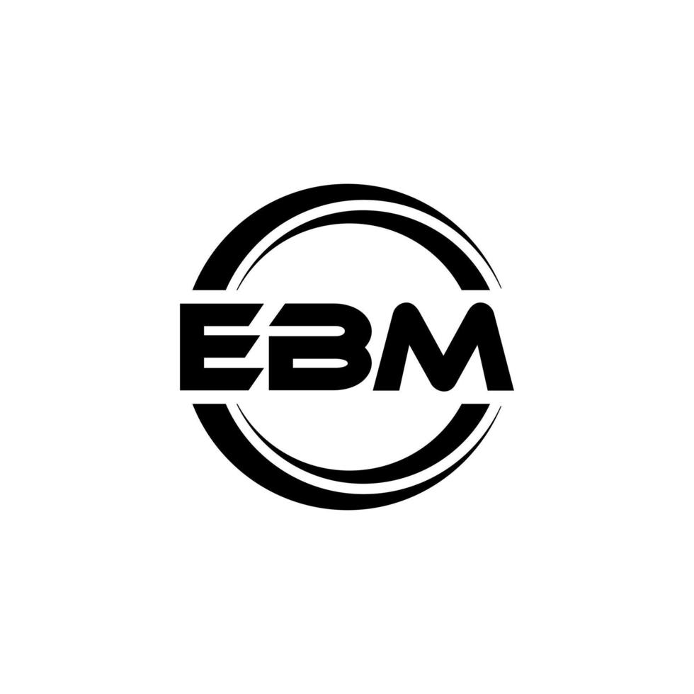 diseño de logotipo de letra ebm en ilustración. logotipo vectorial, diseños de caligrafía para logotipo, afiche, invitación, etc. vector