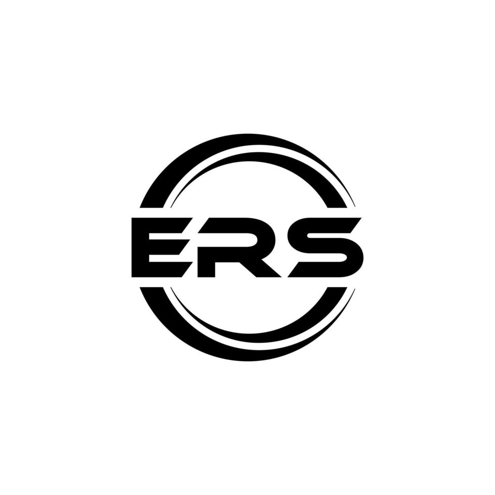 ERS letter logo design in illustration. Vector logo, calligraphy designs for logo, Poster, Invitation, etc.