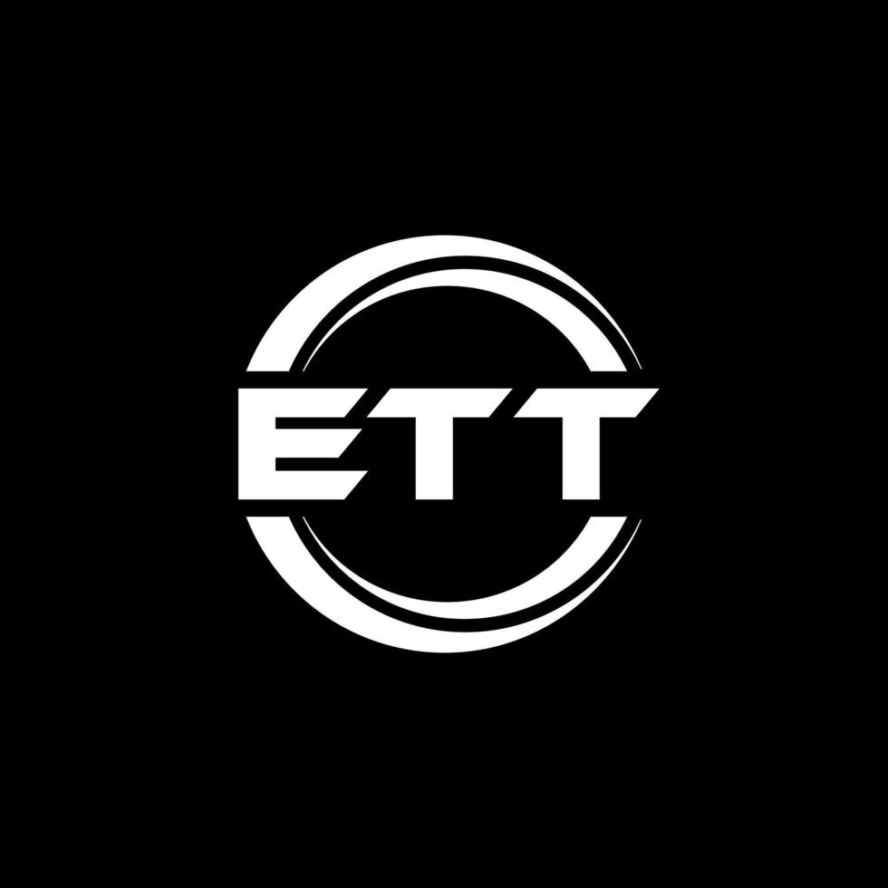 ETT letter logo design in illustration. Vector logo, calligraphy designs for logo, Poster, Invitation, etc.