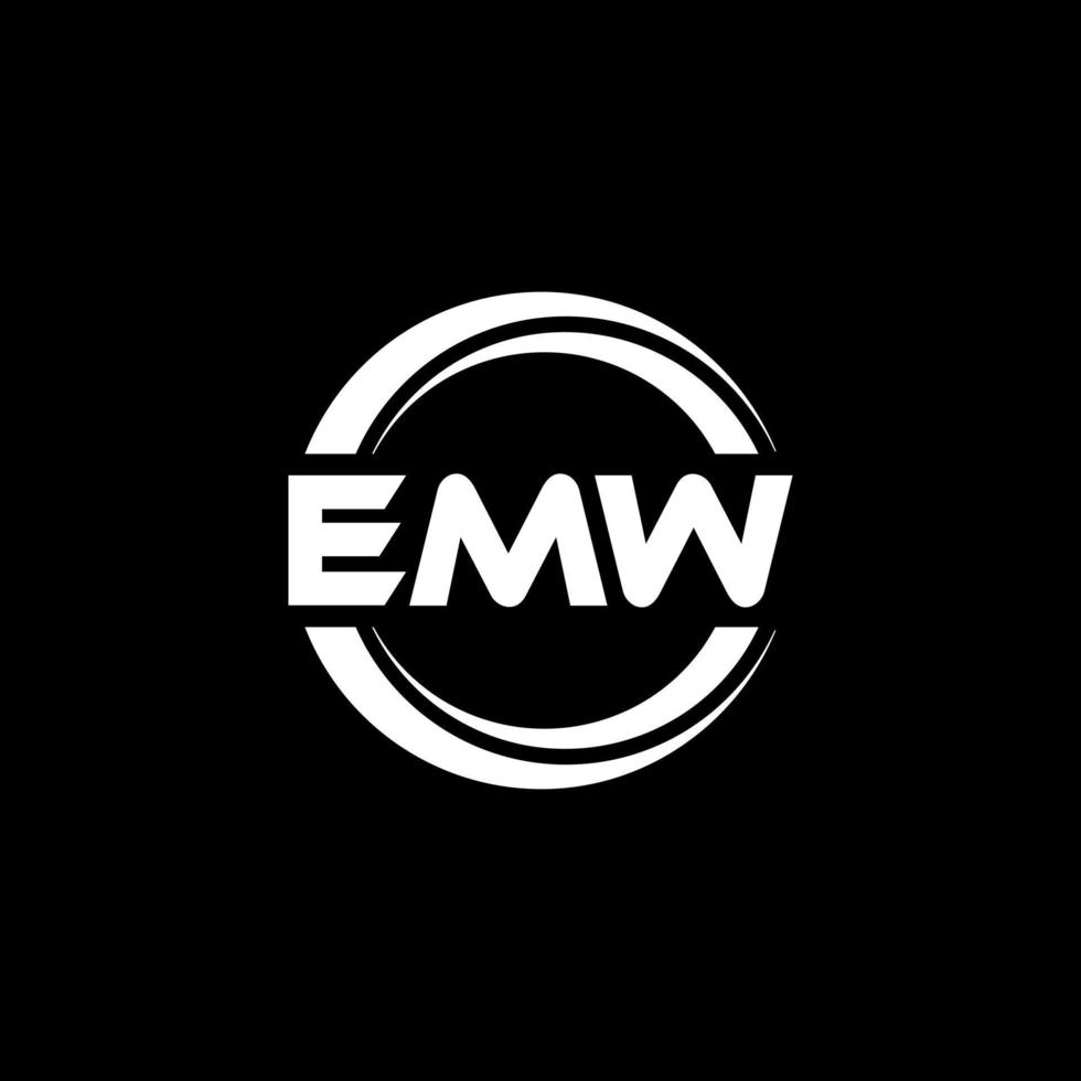 EMW letter logo design in illustration. Vector logo, calligraphy designs for logo, Poster, Invitation, etc.