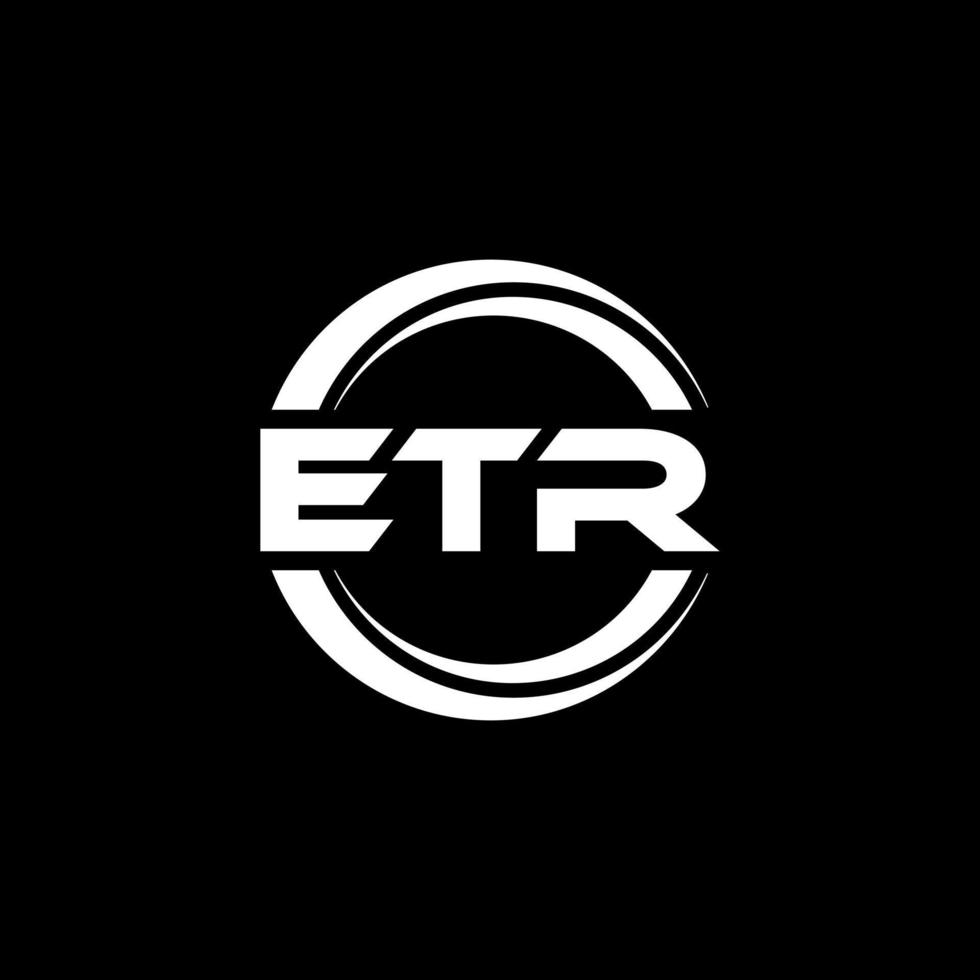 diseño del logotipo de la letra etr en la ilustración. logotipo vectorial, diseños de caligrafía para logotipo, afiche, invitación, etc. vector