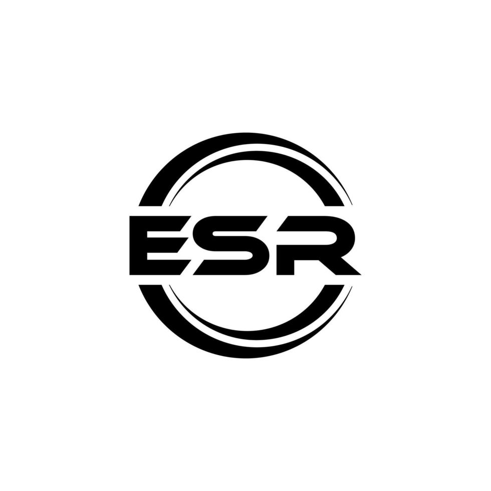 diseño del logotipo de la letra esr en la ilustración. logotipo vectorial, diseños de caligrafía para logotipo, afiche, invitación, etc. vector