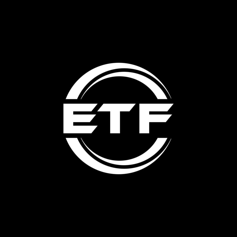 diseño del logotipo de la letra etf en la ilustración. logotipo vectorial, diseños de caligrafía para logotipo, afiche, invitación, etc. vector