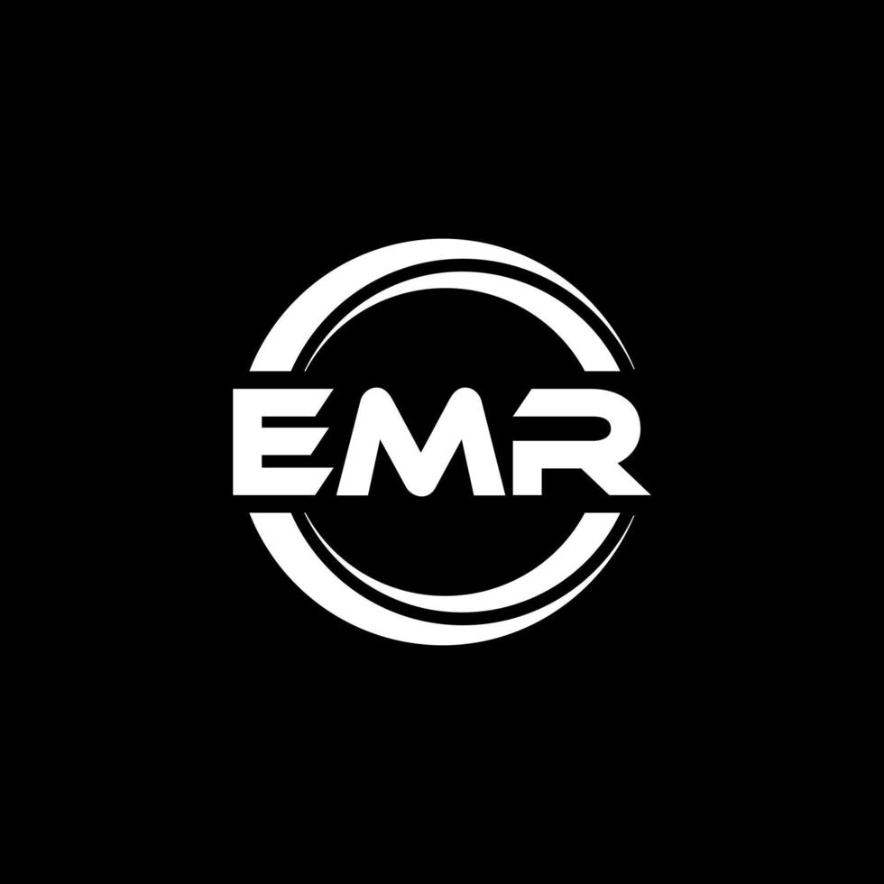 diseño del logotipo de la letra emr en la ilustración. logotipo vectorial, diseños de caligrafía para logotipo, afiche, invitación, etc. vector