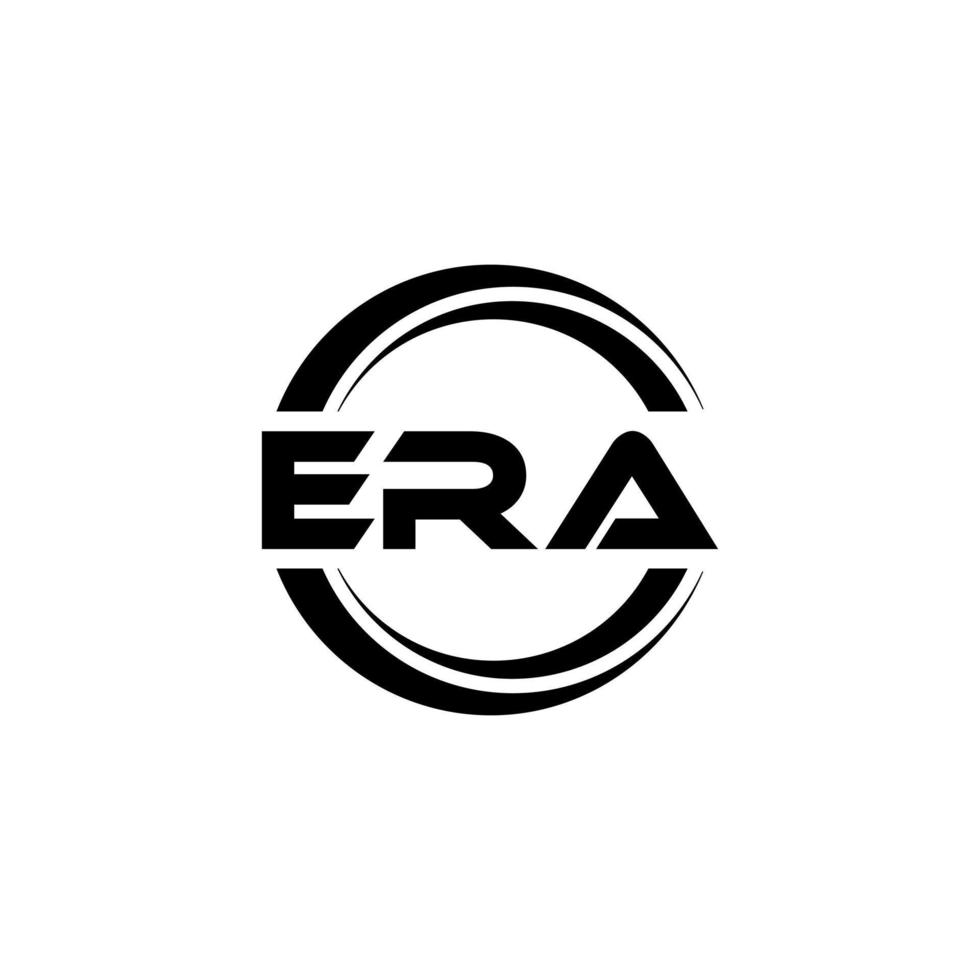 ERA letter logo design in illustration. Vector logo, calligraphy designs for logo, Poster, Invitation, etc.