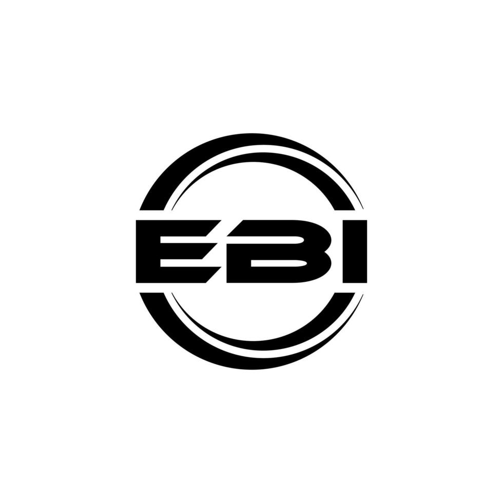 EBI letter logo design in illustration. Vector logo, calligraphy designs for logo, Poster, Invitation, etc.