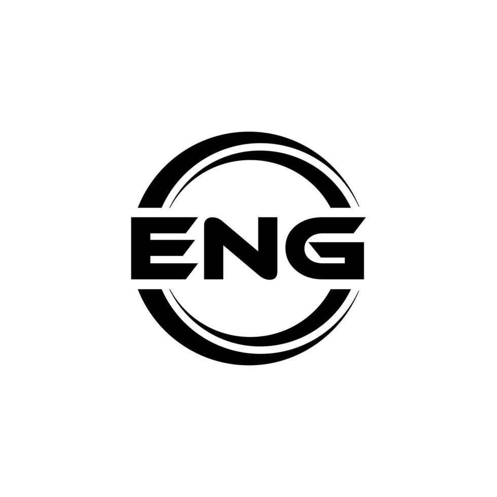 ENG letter logo design in illustration. Vector logo, calligraphy designs for logo, Poster, Invitation, etc.
