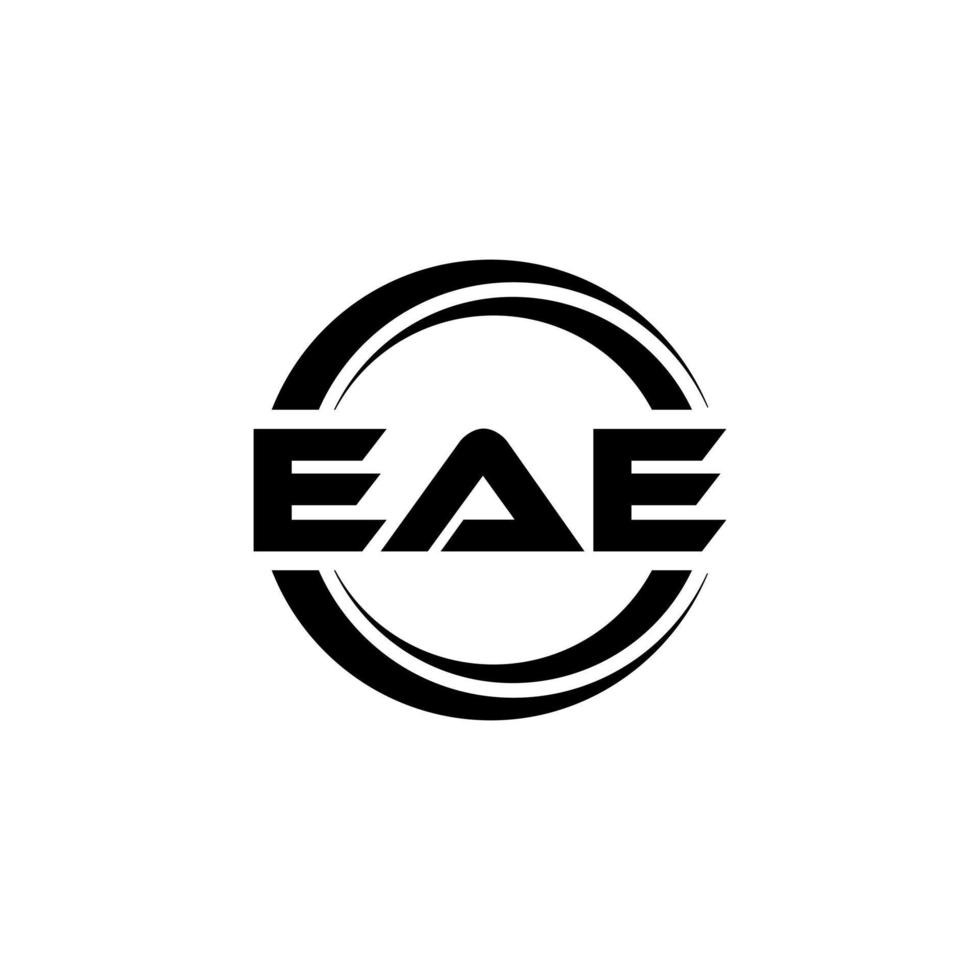 EAE letter logo design in illustration. Vector logo, calligraphy designs for logo, Poster, Invitation, etc.