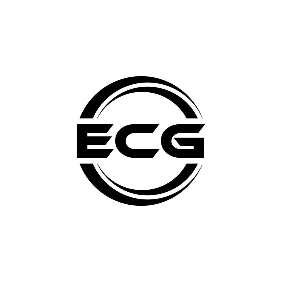 diseño del logotipo de la letra ecg en la ilustración. logotipo vectorial, diseños de caligrafía para logotipo, afiche, invitación, etc. vector