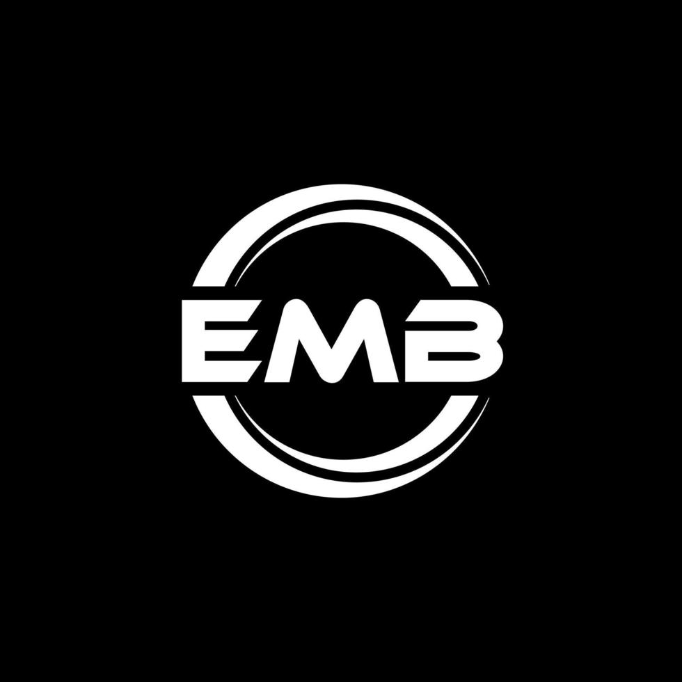 diseño de logotipo de letra emb en la ilustración. logotipo vectorial, diseños de caligrafía para logotipo, afiche, invitación, etc. vector