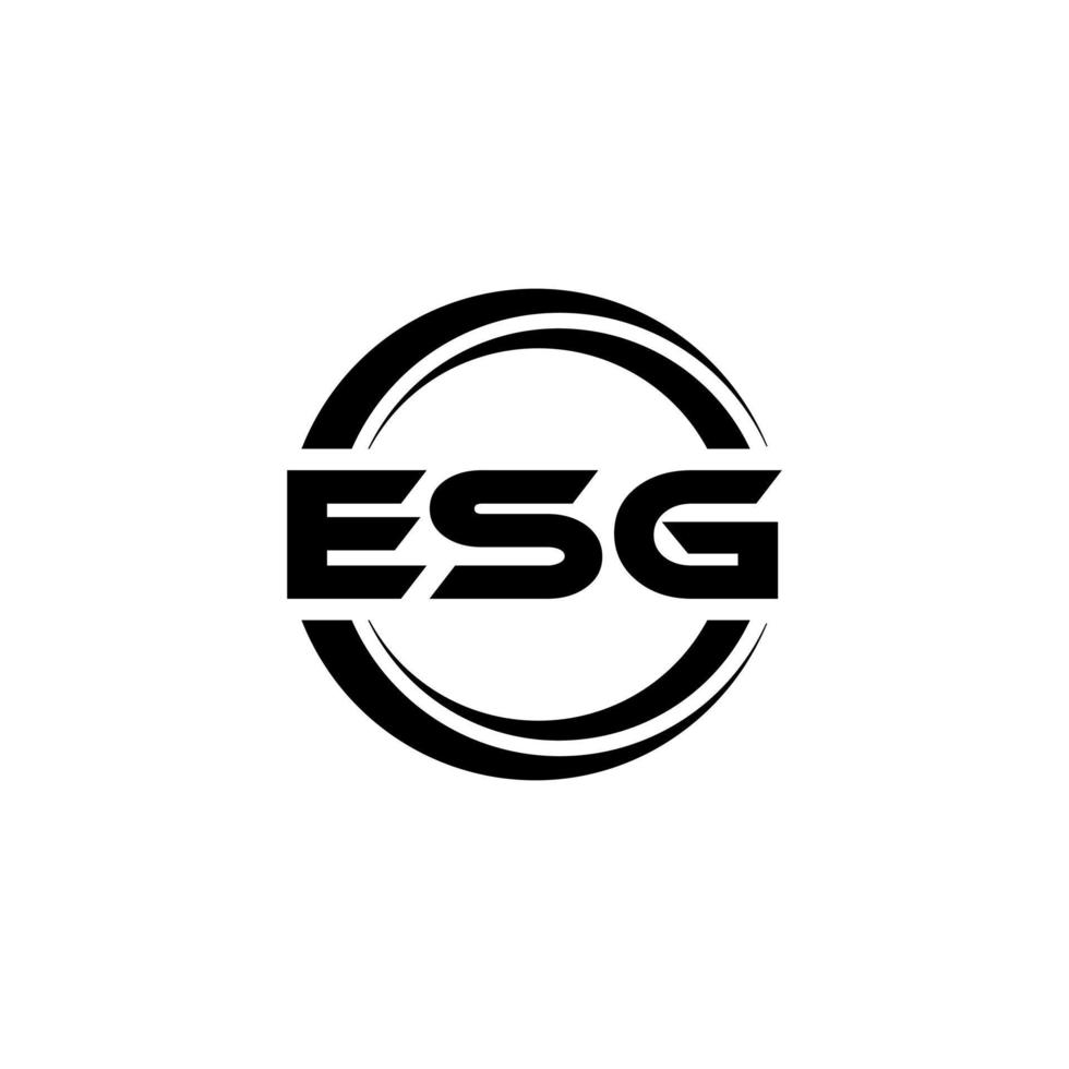 diseño de logotipo de letra esg en ilustración. logotipo vectorial, diseños de caligrafía para logotipo, afiche, invitación, etc. vector