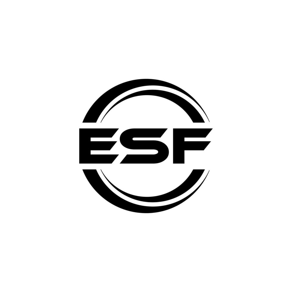 diseño de logotipo de letra esf en ilustración. logotipo vectorial, diseños de caligrafía para logotipo, afiche, invitación, etc. vector