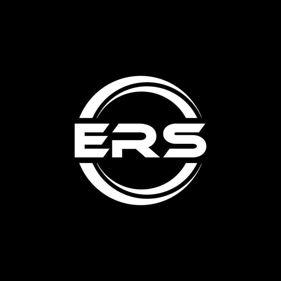 ERS letter logo design in illustration. Vector logo, calligraphy designs for logo, Poster, Invitation, etc.