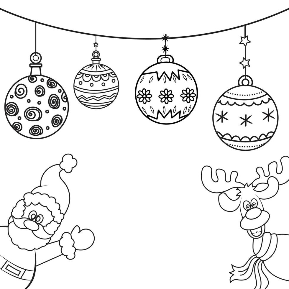 santa claus and reindeer vector