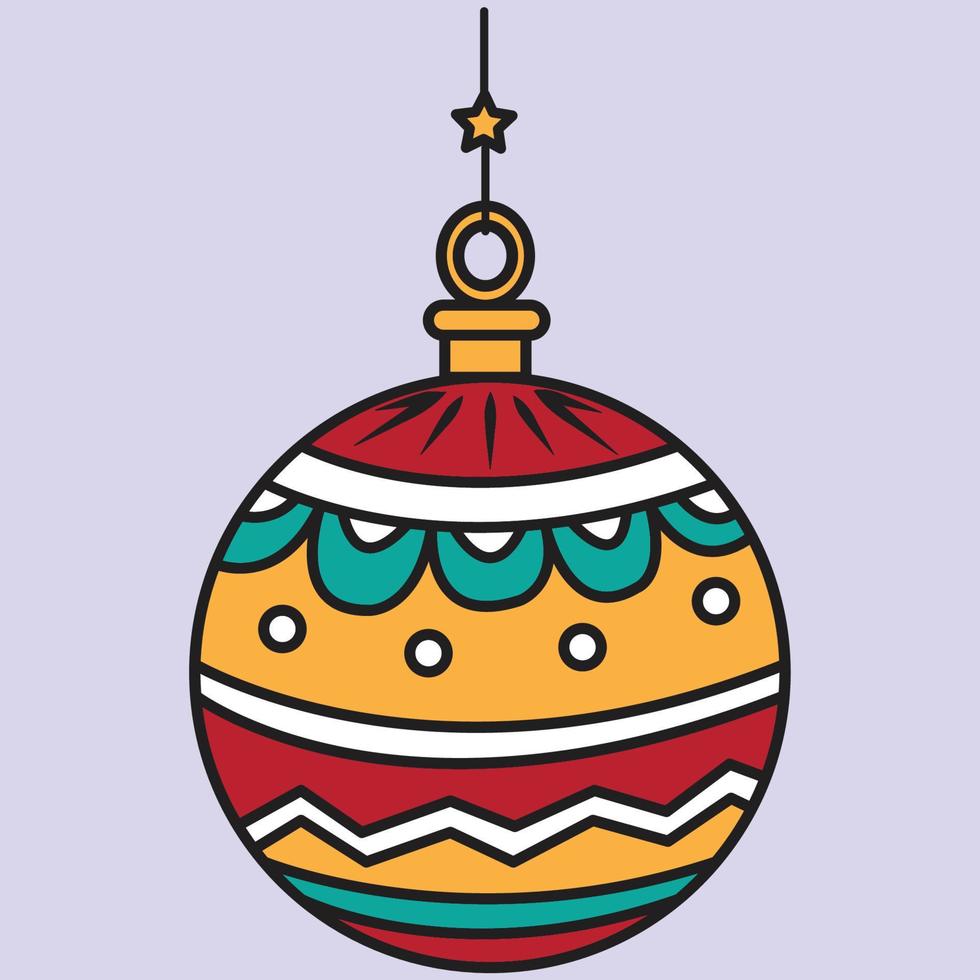 christmas ball ornament vector