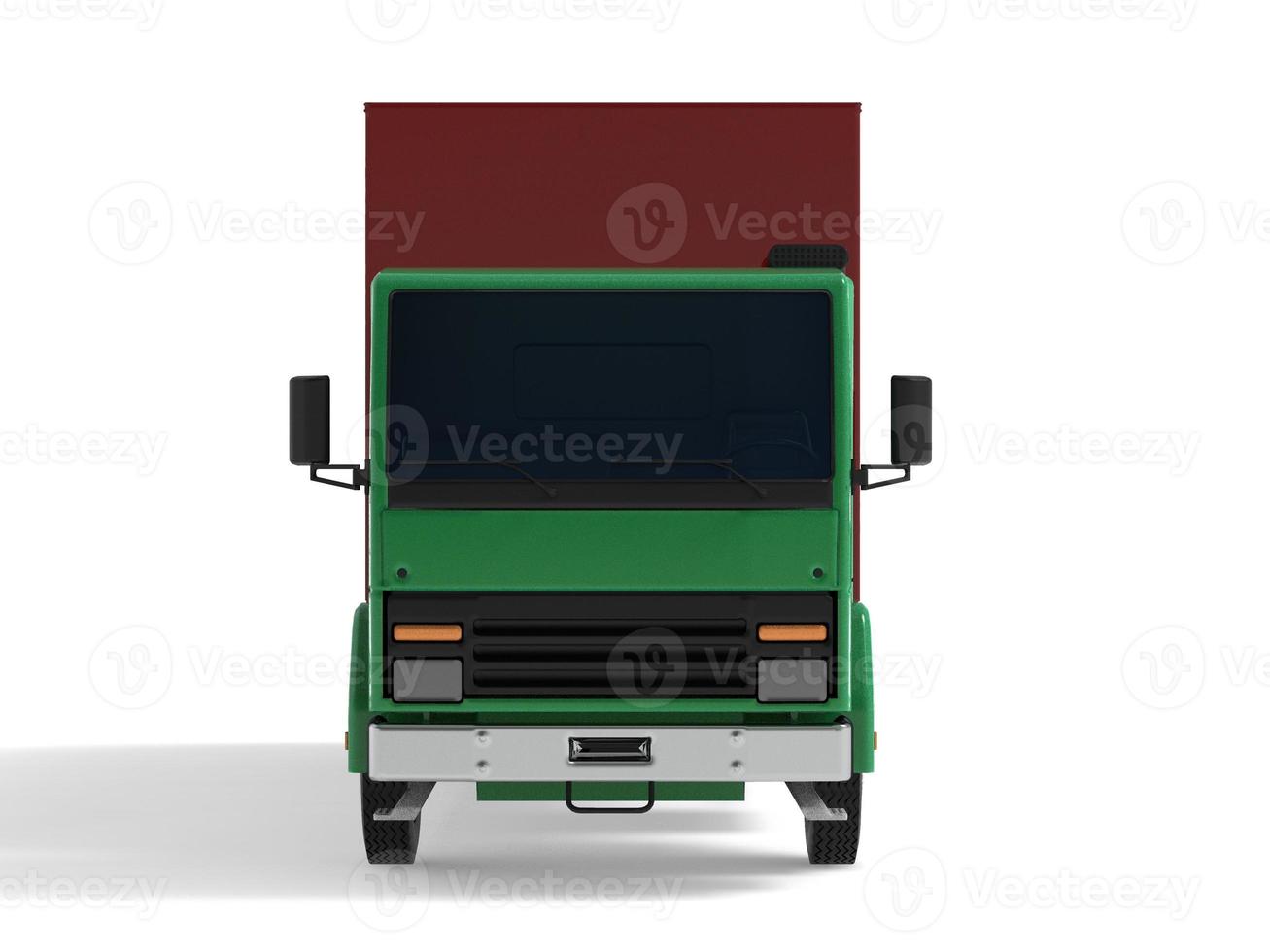 Large black truck with a semitrailer. Template for placing graphics. 3d rendering. photo