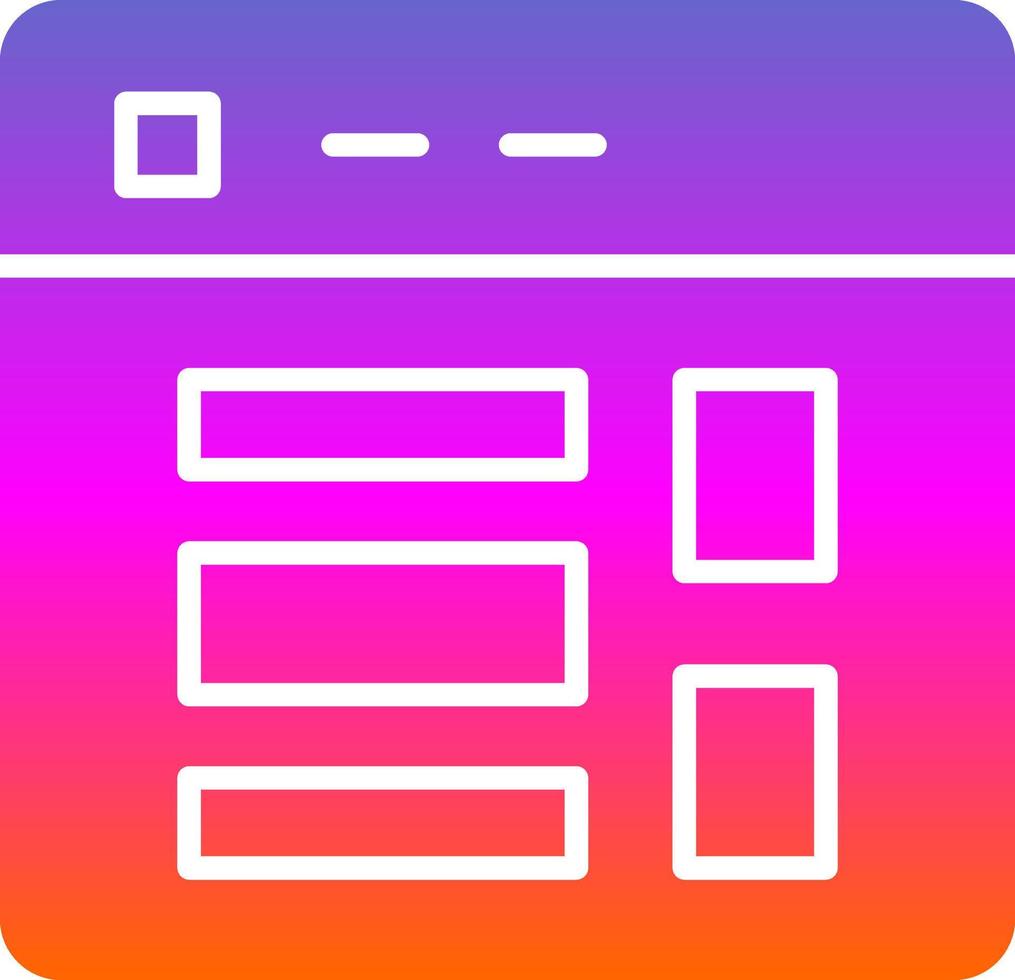 Website Layout Vector Icon Design