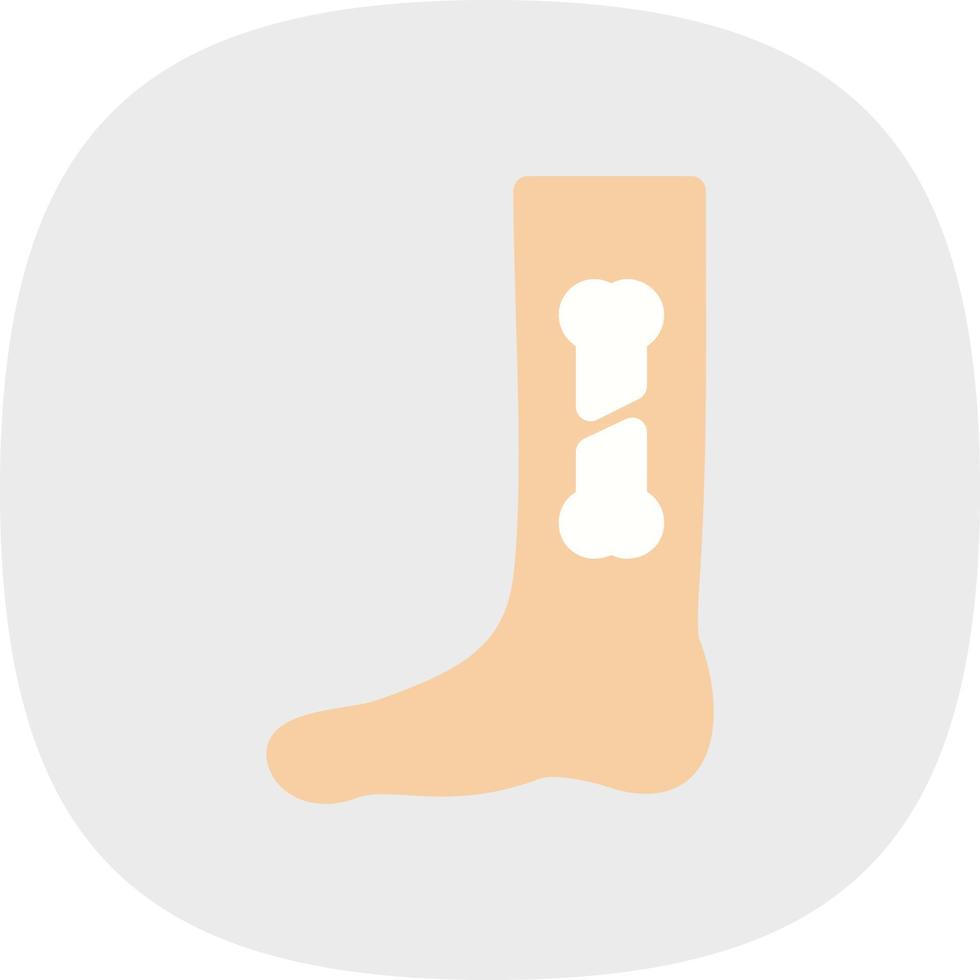 Broken Leg Vector Icon Design