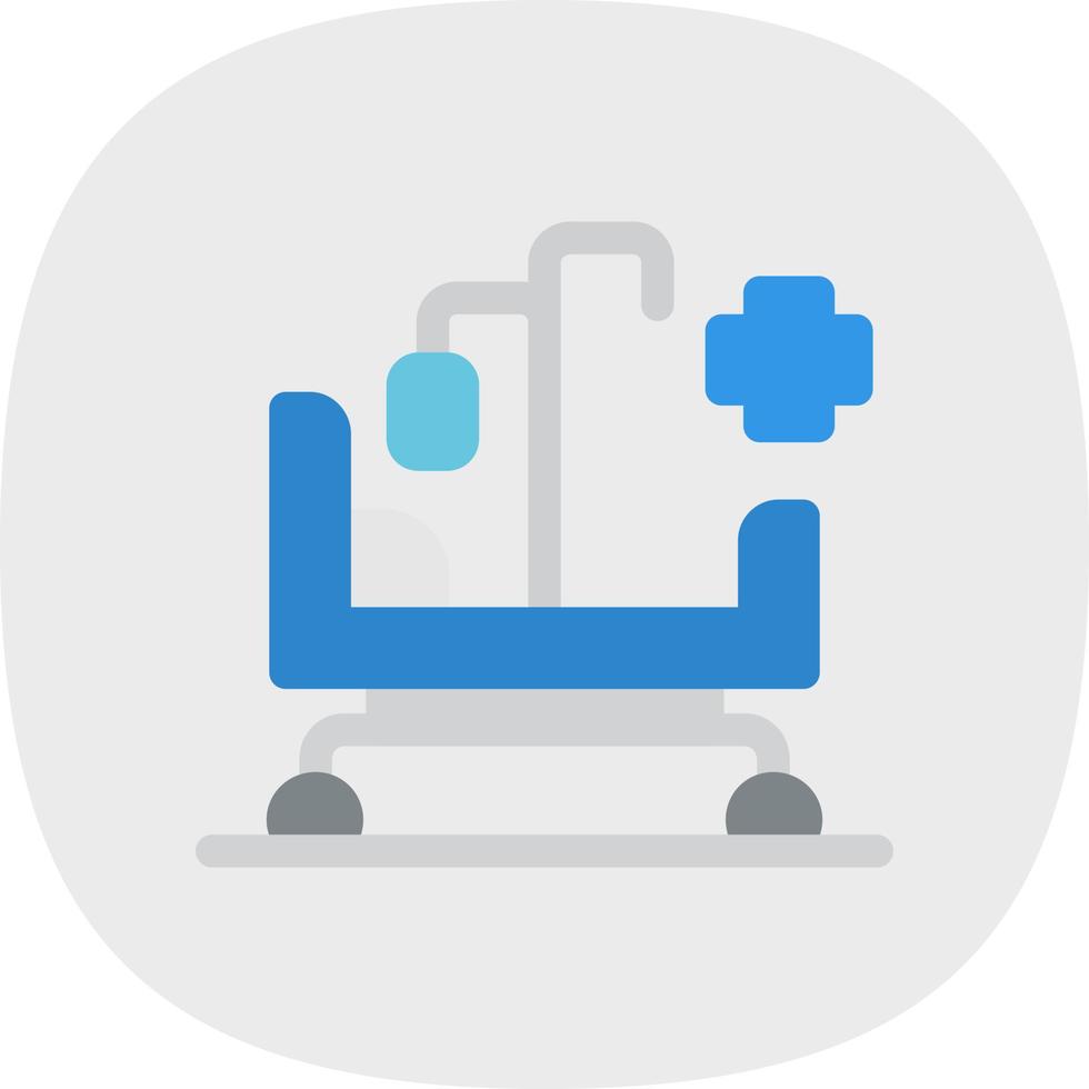 Hospital Bed Vector Icon Design