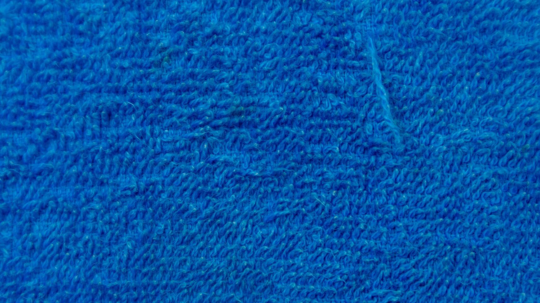 textura de toalla azul como fondo foto