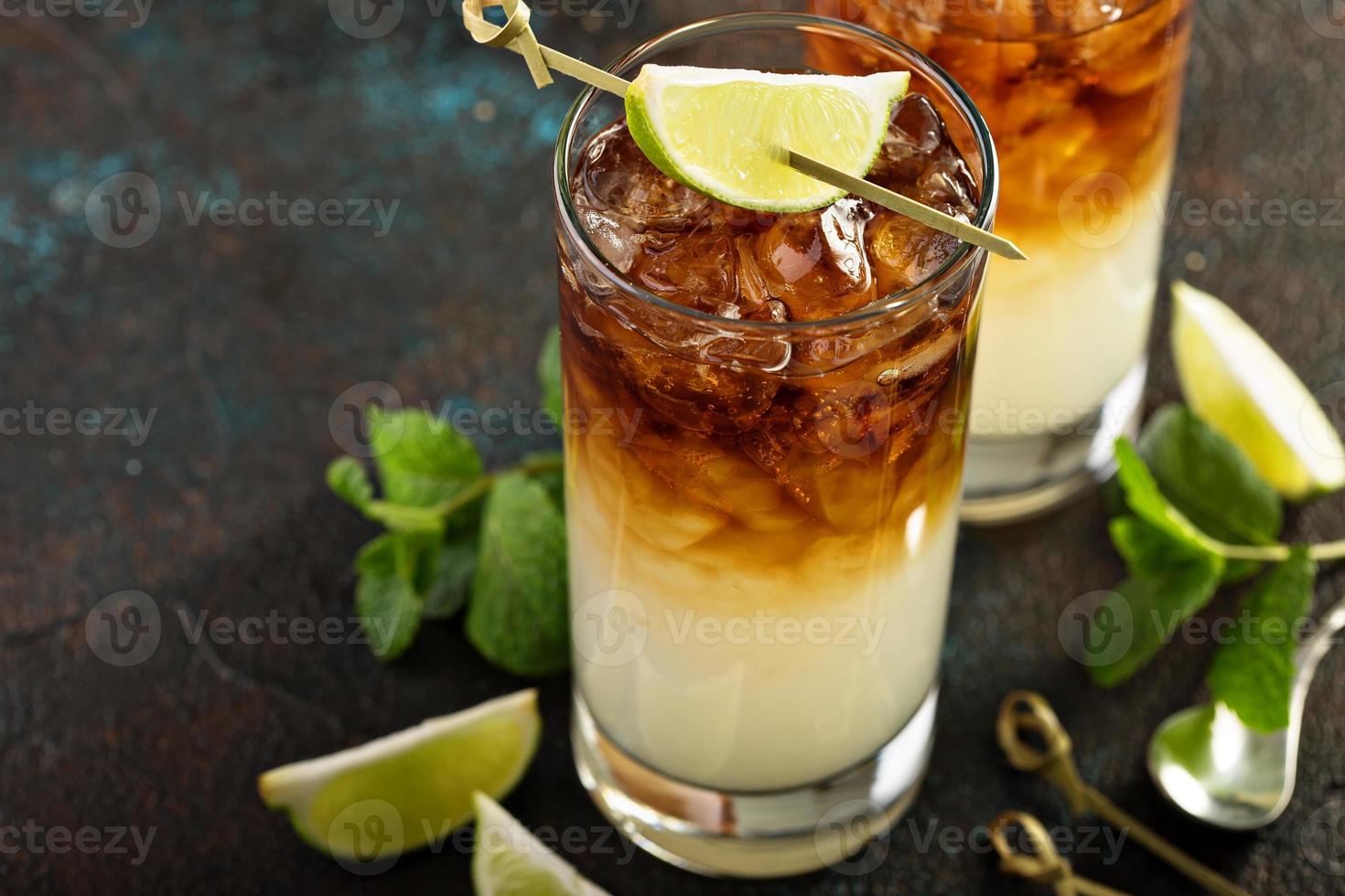 Dark and stormy cocktail photo