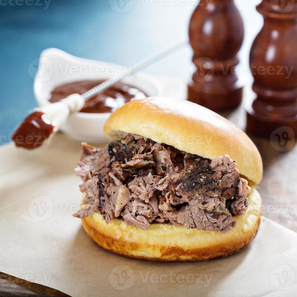 Bbq brisket sandwich photo