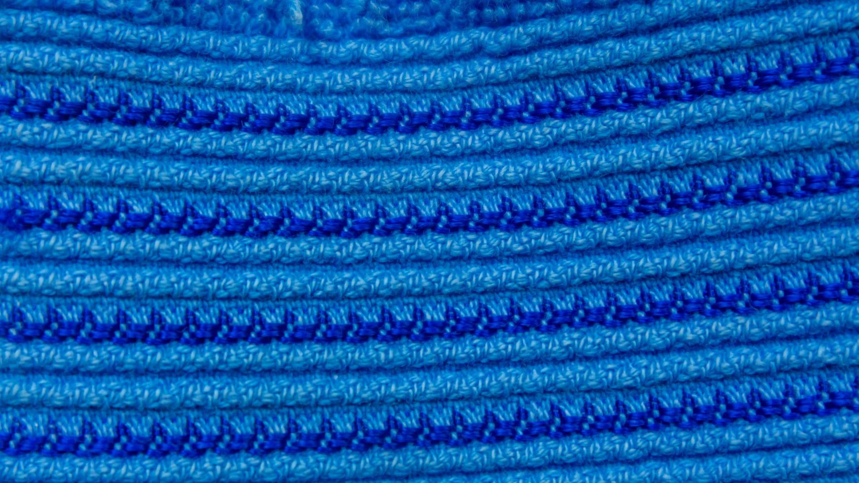 textura de toalla azul como fondo foto