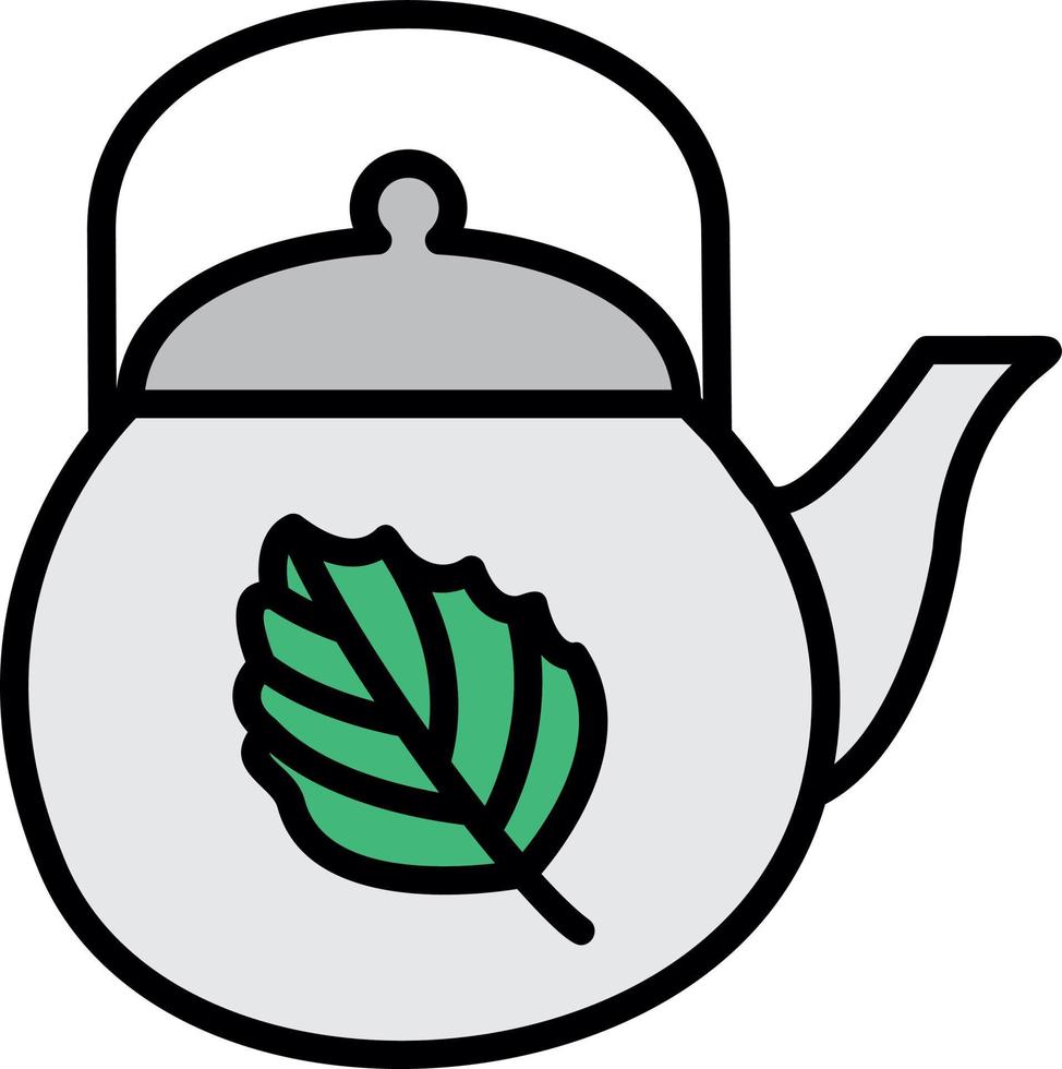 Tea Pot Vector Icon Design