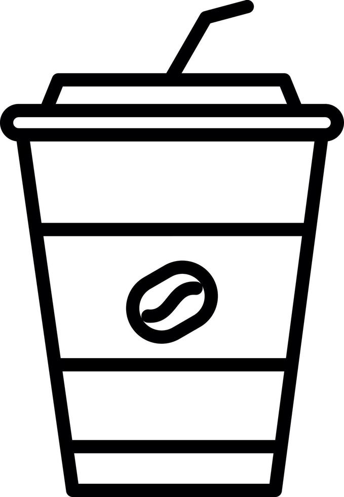 Iced Coffee Vector Icon Design