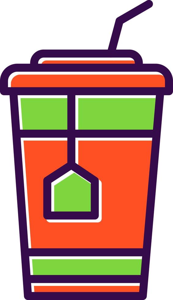 Ice Tea Vector Icon Design